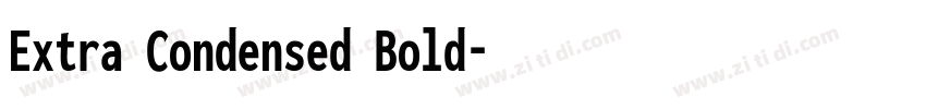 Extra Condensed Bold字体转换